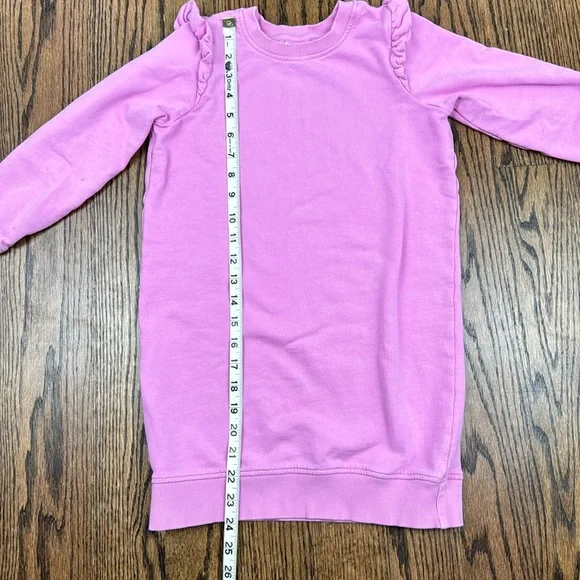 Hannah Anderson, sweatshirt dress, pink with shoulder detail, size 6–7 - Picture 2 of 7